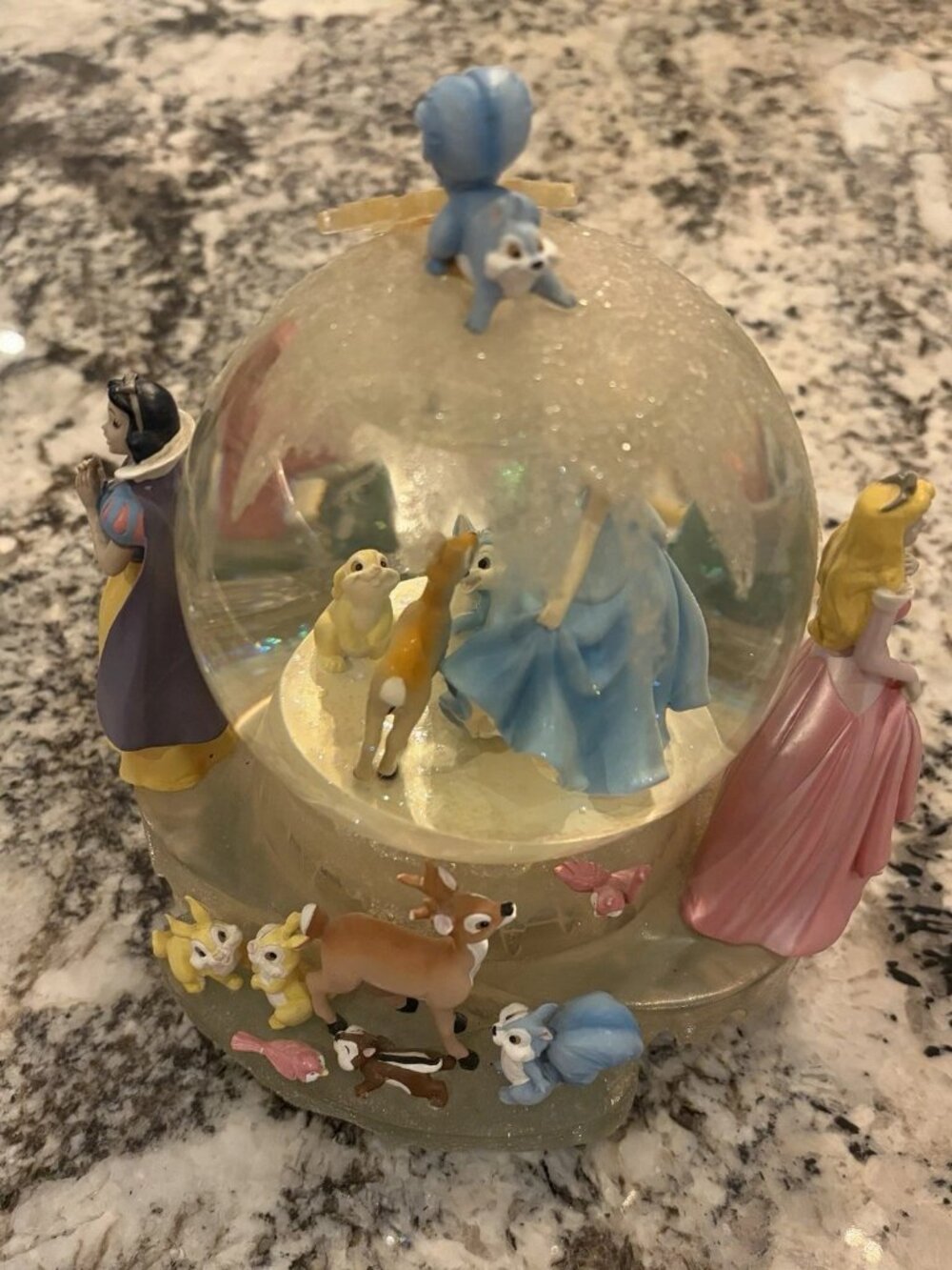 Disney Fantasy Frost Princess Musical Light Up Snow Globe